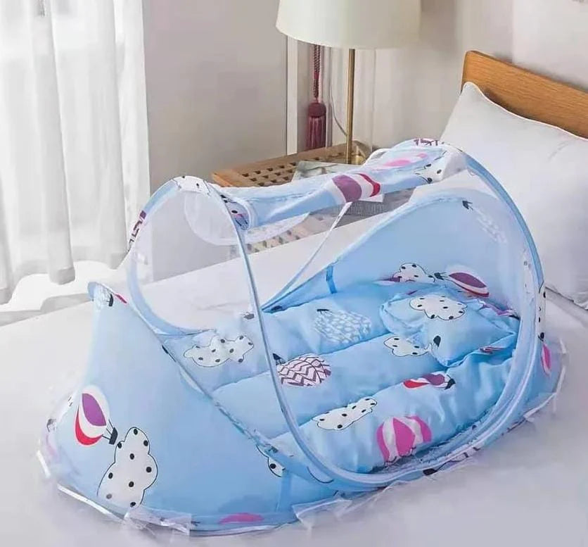 Cartoon Installation-Free Foldable Baby Newborn Bed Mosquito Net With Bracket